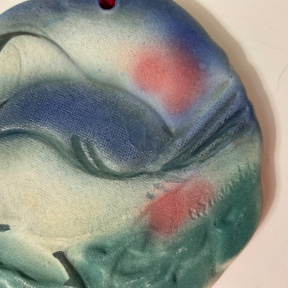 VTG One Off Studio Pottery Bird Bun Warmer Trivet Decor handmade in Nova Scotia - Picture 5 of 5